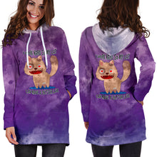 Load image into Gallery viewer, I Work Hard So My Cat Can Have A Better Life Hoodie Dress
