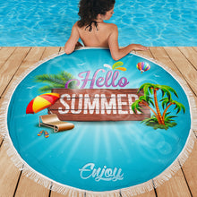 Load image into Gallery viewer, HELLO SUMMER BEACH BLANKET