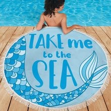 Load image into Gallery viewer, Mermaid Beach Blanket- Take Me To The Sea