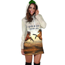 Load image into Gallery viewer, Wild Hearts Can't Be Broken Hoodie Dress for Horse Lovers