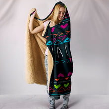 Load image into Gallery viewer, Love Laugh Dance Hooded Blanket