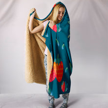 Load image into Gallery viewer, Juicy Strawberry Hooded Blanket