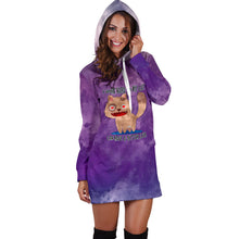 Load image into Gallery viewer, I Work Hard So My Cat Can Have A Better Life Hoodie Dress