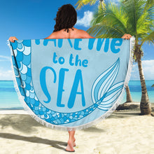 Load image into Gallery viewer, Mermaid Beach Blanket- Take Me To The Sea