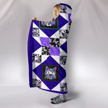 Load image into Gallery viewer, Purple Puppy Love Hooded Blanket