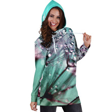 Load image into Gallery viewer, Dandelion and Water Drops Women's Hoodie Dress