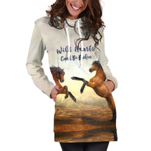Load image into Gallery viewer, Wild Hearts Can't Be Broken Hoodie Dress for Horse Lovers