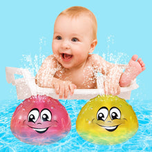 Load image into Gallery viewer, Baby spray water bath toys with flashing LED light.