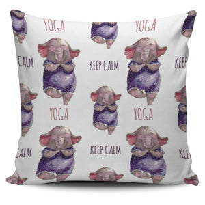 Purple Elephant Pillow Cover