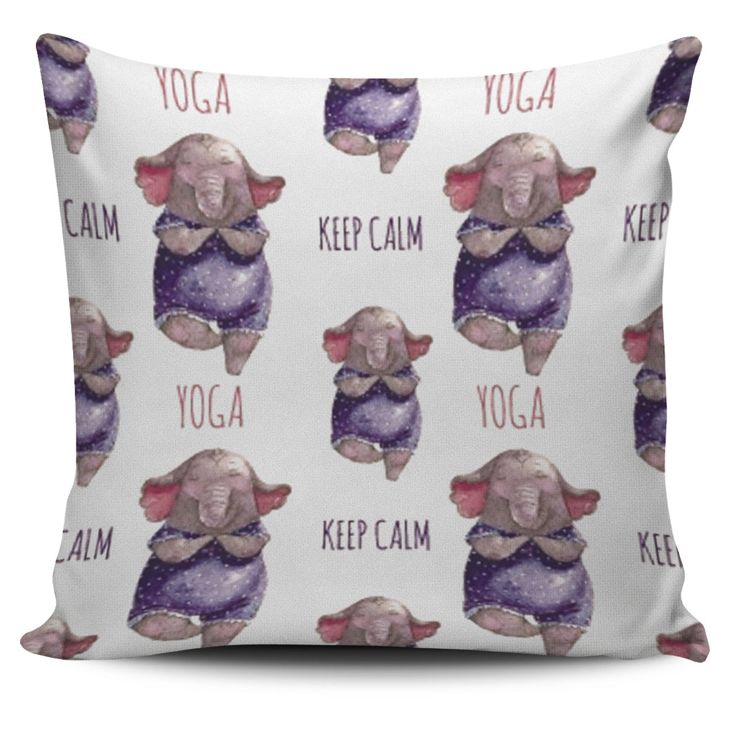 Purple Elephant Pillow Cover