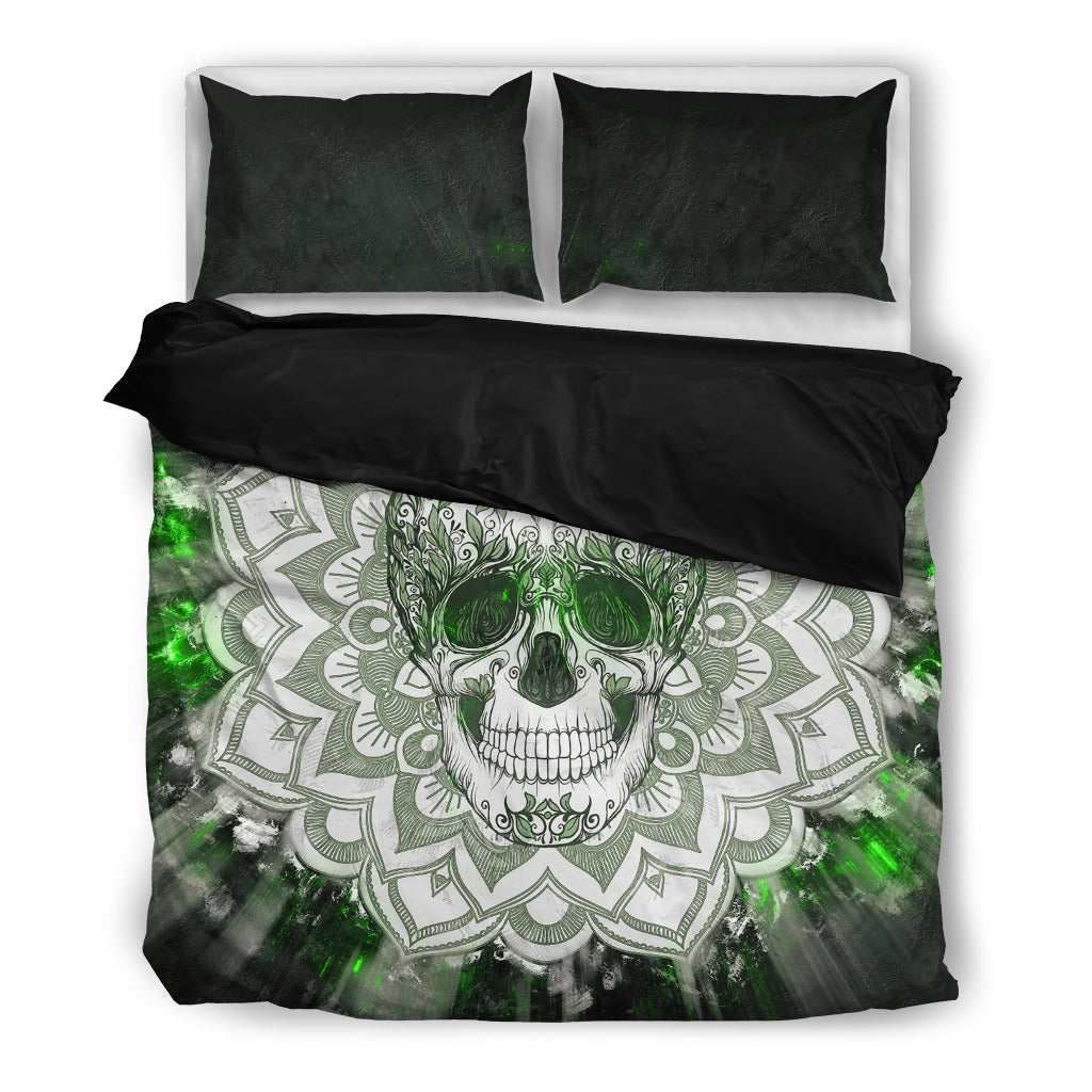 Green Skull Bedding Sets