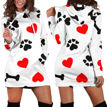 Load image into Gallery viewer, Women&#39;s Dog Love Hoodie Dress
