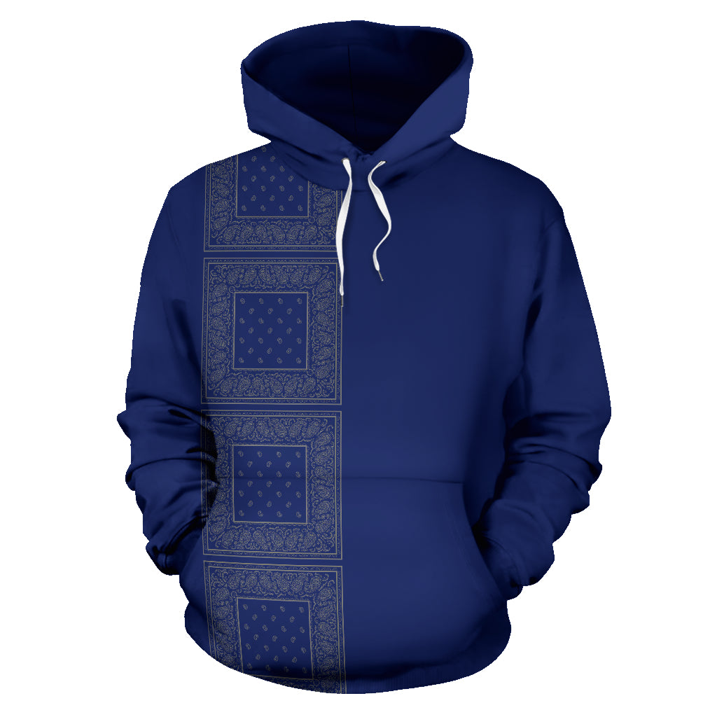 Lineup Blue and Gray Bandana Pullover Hoodie