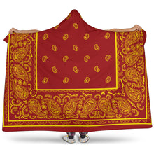 Load image into Gallery viewer, Ultimate Red and Gold Hooded Blanket
