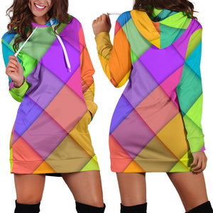 Love Pastel Colors Women's Hoodie Dress