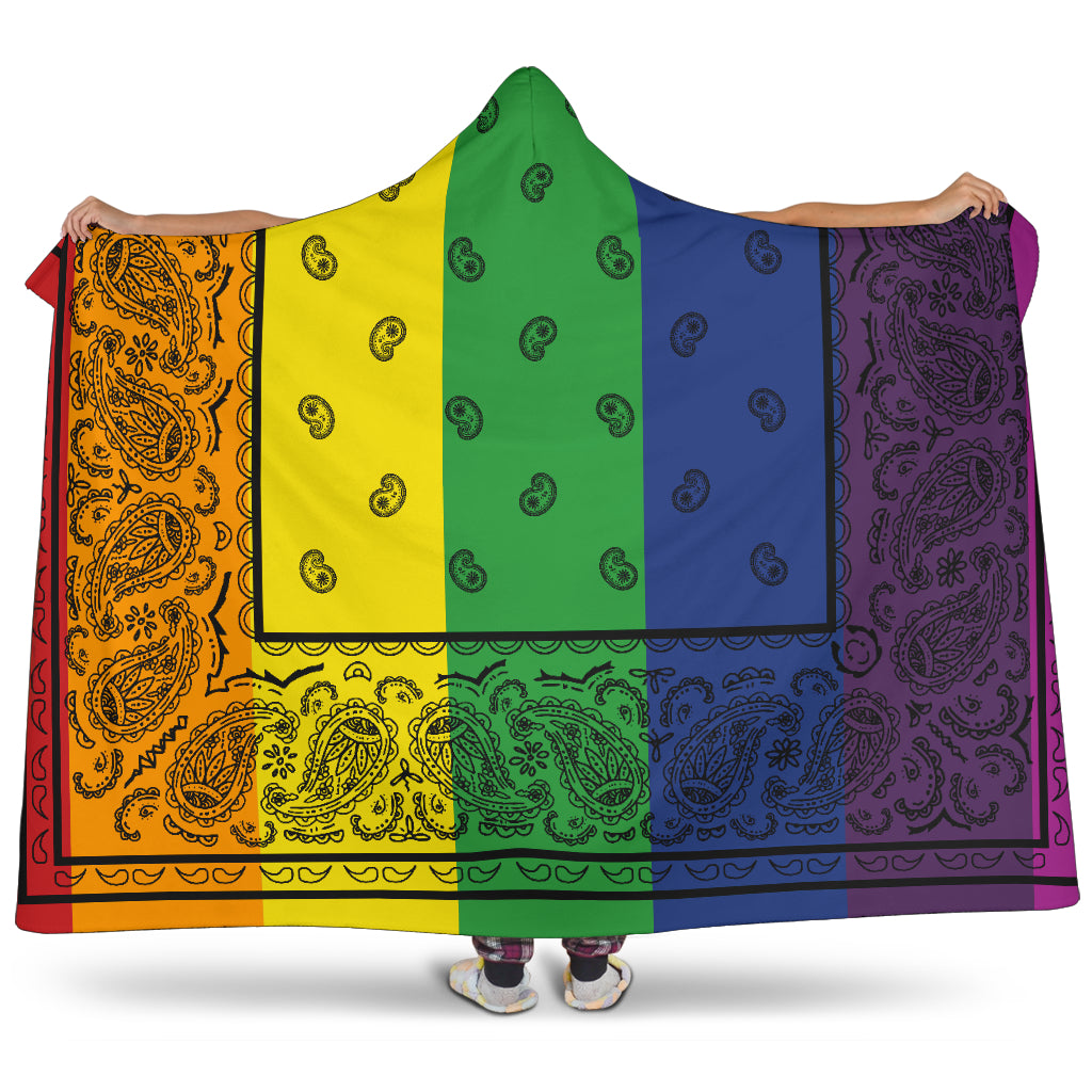 Ultimate Rainbow Bandana Hooded Blanket