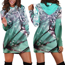 Load image into Gallery viewer, Dandelion and Water Drops Women&#39;s Hoodie Dress
