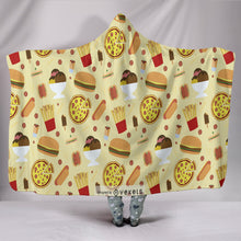 Load image into Gallery viewer, Junk Food Hooded Blanket
