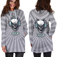 Load image into Gallery viewer, Rock Me Hoodie Dress For Skull Lovers and Music Freaks
