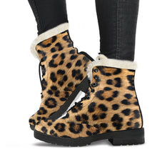 Load image into Gallery viewer, Leopard Animal Print Faux Fur Lined Boots
