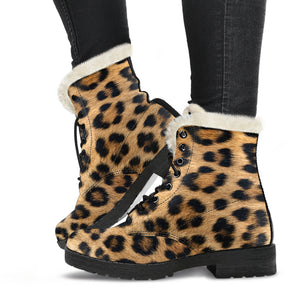 Leopard Animal Print Faux Fur Lined Boots