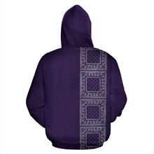 Load image into Gallery viewer, Lineup Royal Purple Bandana Pullover Hoodie
