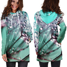 Load image into Gallery viewer, Dandelion and Water Drops Women&#39;s Hoodie Dress
