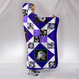 Purple Puppy Love Hooded Blanket