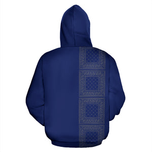 Lineup Blue and Gray Bandana Pullover Hoodie