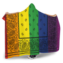 Load image into Gallery viewer, Ultimate Rainbow Bandana Hooded Blanket
