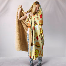 Load image into Gallery viewer, Junk Food Hooded Blanket
