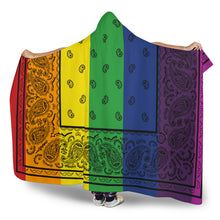 Load image into Gallery viewer, Ultimate Rainbow Bandana Hooded Blanket
