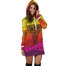 Load image into Gallery viewer, Boho Elephant Women&#39;s Hoodie Dress
