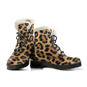 Leopard Animal Print Faux Fur Lined Boots