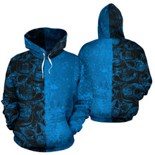 Load image into Gallery viewer, Blue Skull Hoodie
