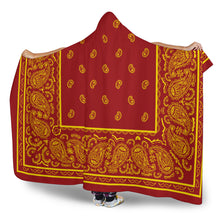 Load image into Gallery viewer, Ultimate Red and Gold Hooded Blanket
