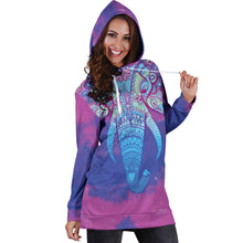 Load image into Gallery viewer, Colorful Elephant Women&#39;s Hoodie Dress
