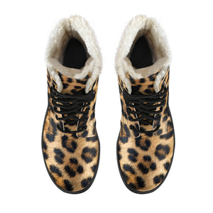 Leopard Animal Print Faux Fur Lined Boots