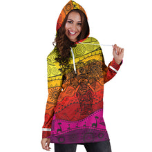 Load image into Gallery viewer, Boho Elephant Women&#39;s Hoodie Dress
