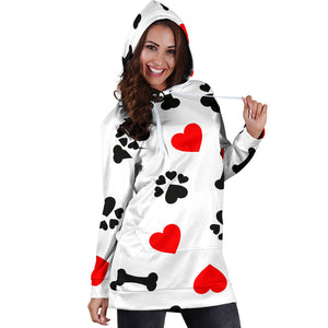 Women's Dog Love Hoodie Dress