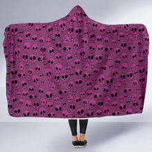 Load image into Gallery viewer, Economy Hoodie Blanket Pink Skulls
