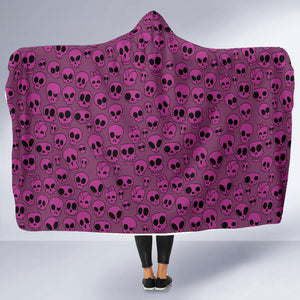 Economy Hoodie Blanket Pink Skulls