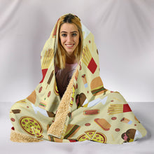 Load image into Gallery viewer, Junk Food Hooded Blanket
