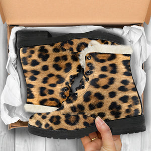 Leopard Animal Print Faux Fur Lined Boots