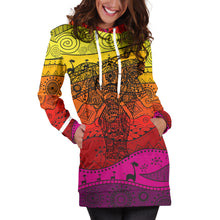 Load image into Gallery viewer, Boho Elephant Women&#39;s Hoodie Dress
