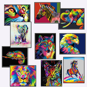 HOT Frame Dazzling Animals Art Canvas.